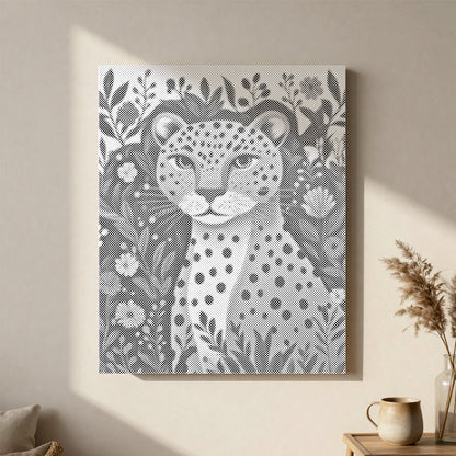 Dschungelleopard – Malen mit Punkten
