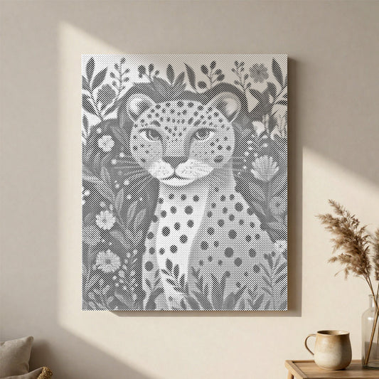 Dschungelleopard – Malen mit Punkten