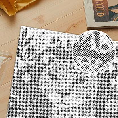 Dschungelleopard – Malen mit Punkten