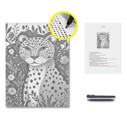 Dschungelleopard – Malen mit Punkten