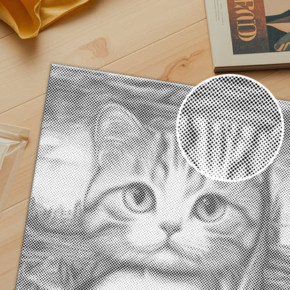 Mona-Lisa-Katze – Malen mit Punkten