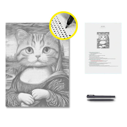 Mona-Lisa-Katze – Malen mit Punkten