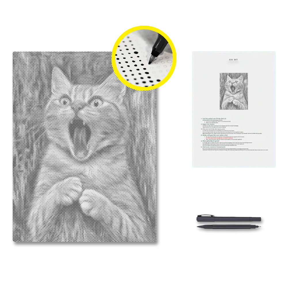 Der Schrei der Katze – Malen mit Punkten