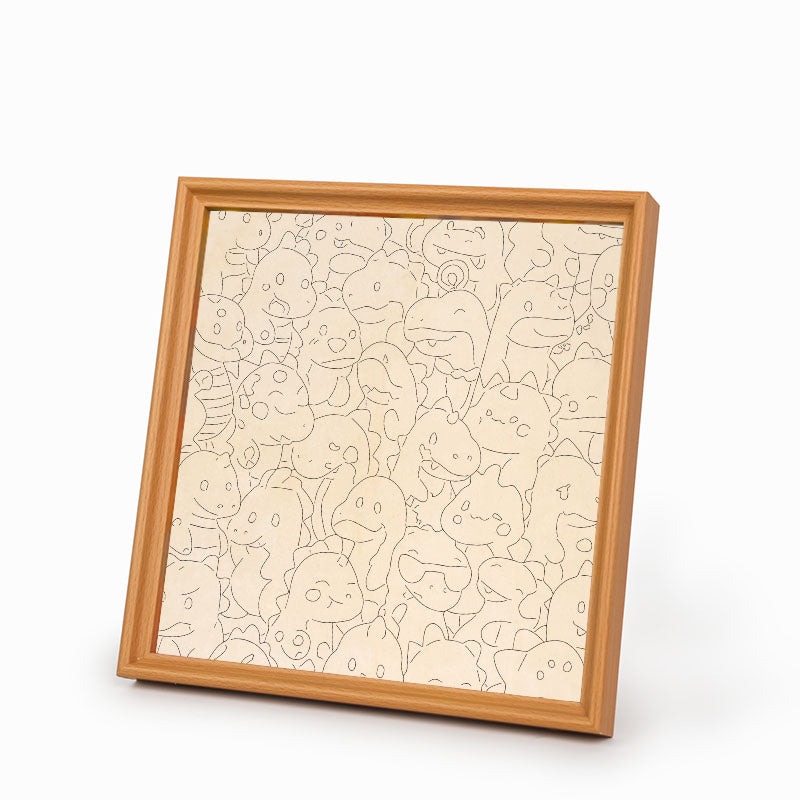 Kleiner Drache – Ausmalpuzzle aus Holz