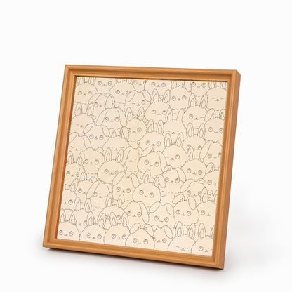Kaninchen – Ausmalpuzzle aus Holz