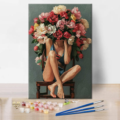 Niña de las flores - Pintura por números