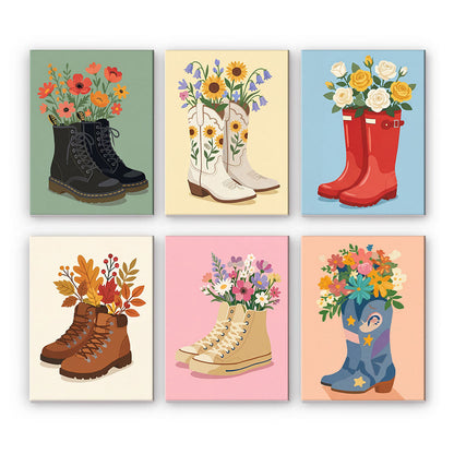 Blumen in Schuhen