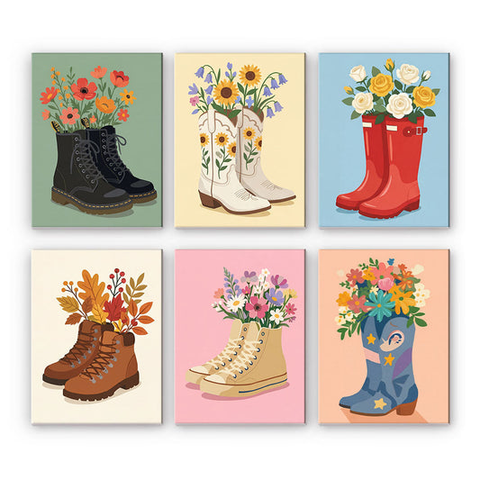 Blumen in Schuhen