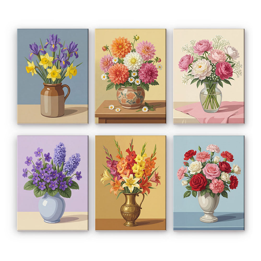 Blumen in Vasen