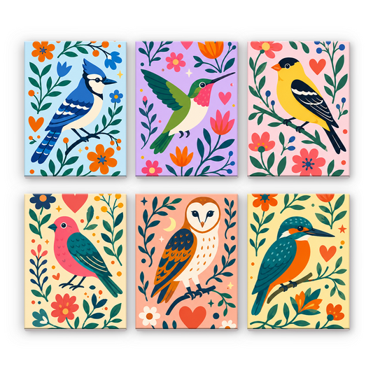 Vögel in Blüte