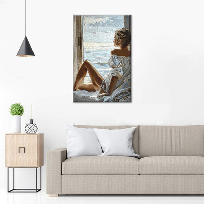 Contemplación junto al mar - Pintura por números